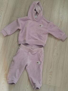 Baby Champion Light Purple Hooded Sweatshirt & Joggers Set